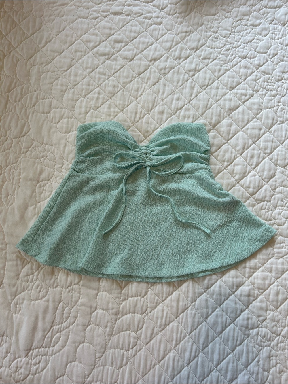 SHEIN teal/green strapless tube top